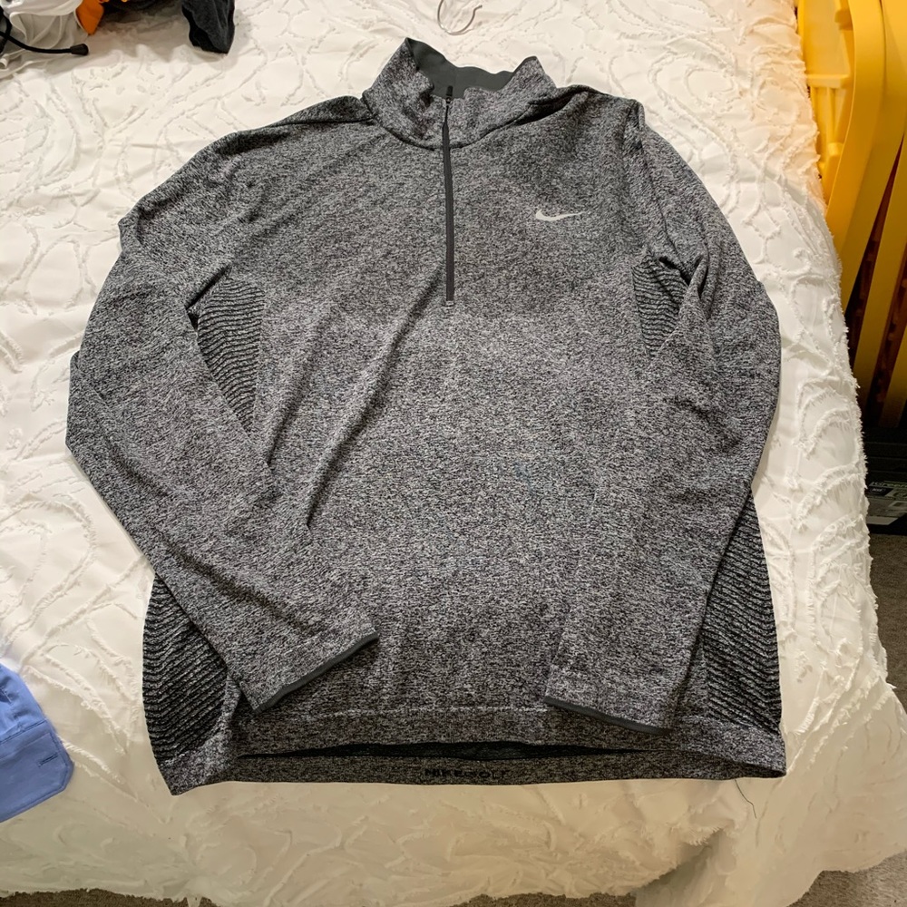 NWOT NIKE Grey half-zip Athletic Jacket